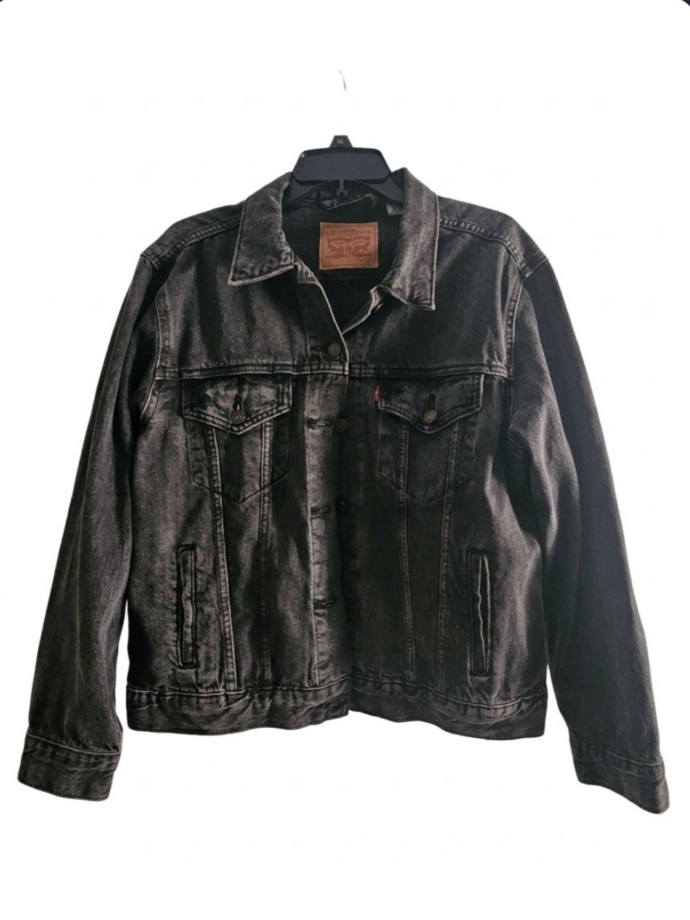 Levi's Men's Faded Black Denim Trucker Jacket